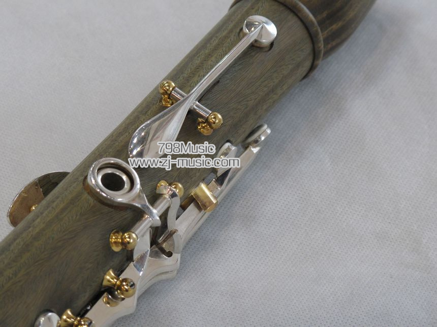 Bb Clarinet Green Sandalwood Silver Plated 17 Keys-798-CBWS